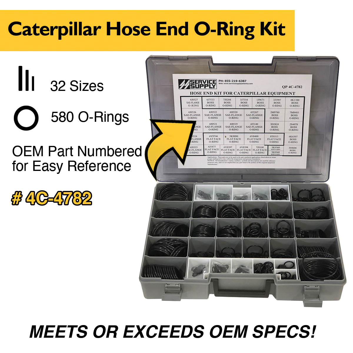 Hose End O-Ring Kit for Caterpillar