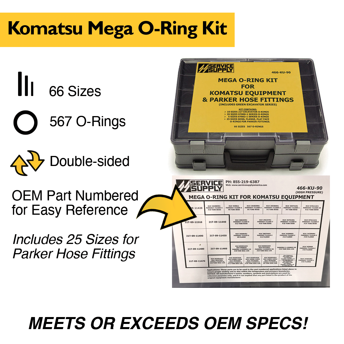 Mega O-Ring Kit for Komatsu