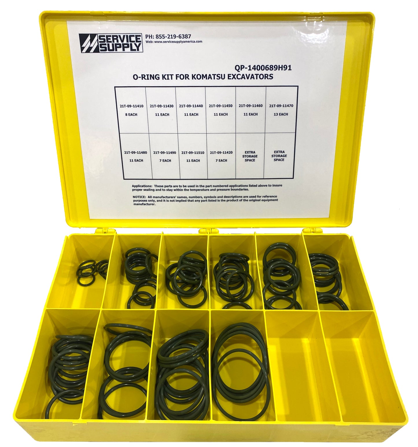 O-Ring Kit for Komatsu Excavators, 21T Series