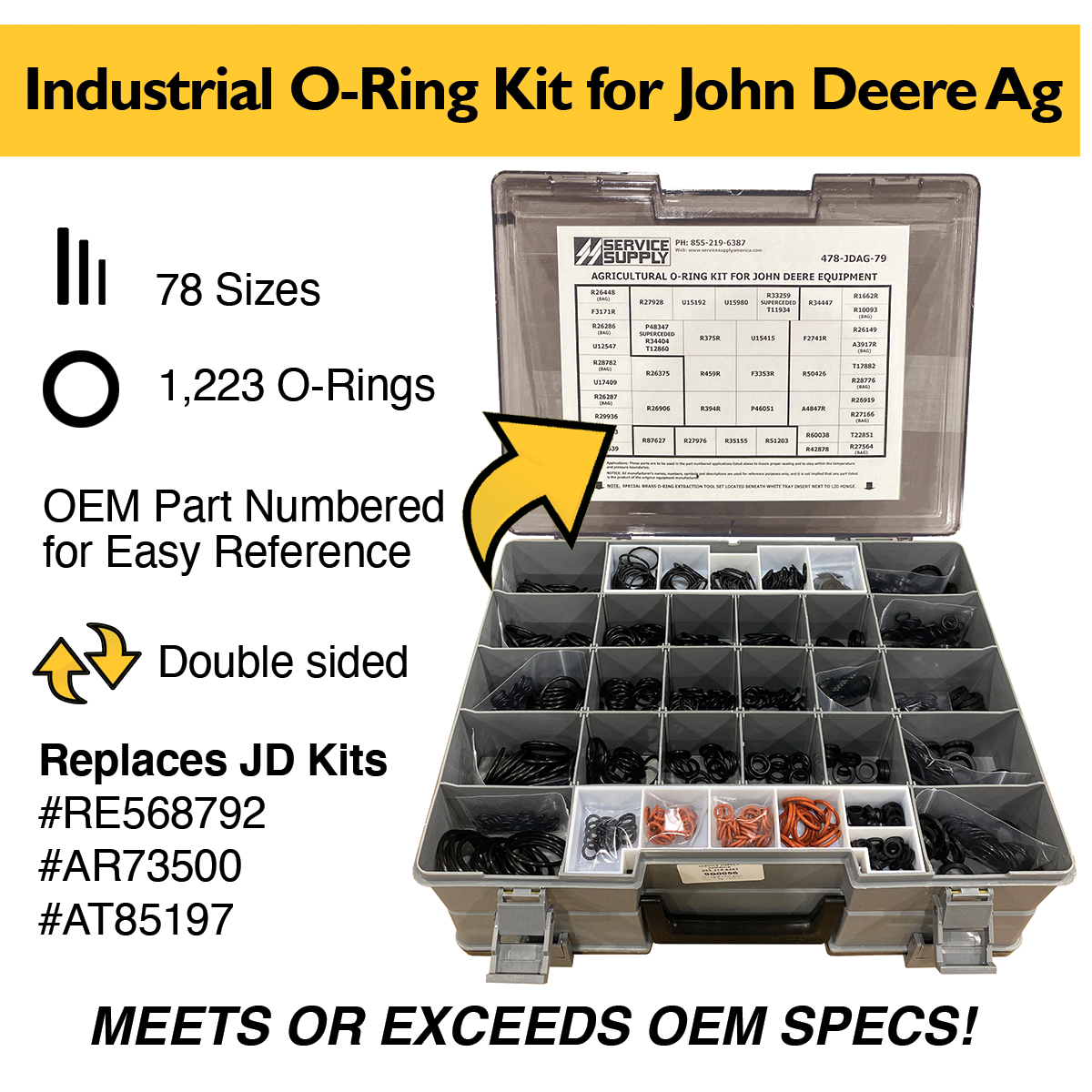Industrial O-Ring Kit for John Deere Agriculture Equipment