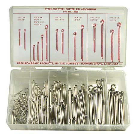 Cotter Pin Kit, 124 pc. Stainless Steel