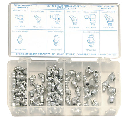 Metric Grease Fittings, 95 pc.