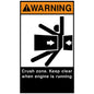 Warning Label: "Crush Zone", 5 Pk