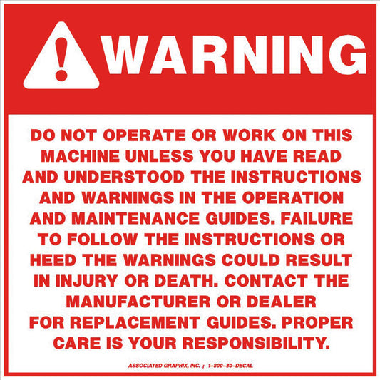 Warning Label: "Do not operatate before reading instructions...", 5 Pk