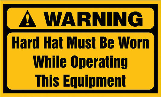 Warning Label: "Hard Hat Must Be Warn...", 5 Pk