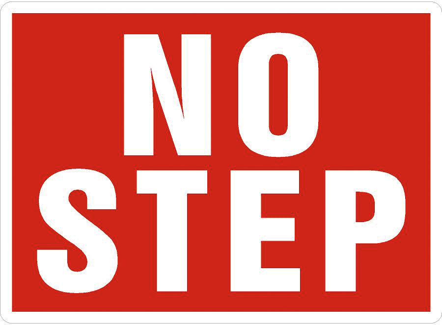 Warning Label: "No Step", 5 Pk
