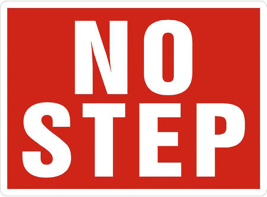 Warning Label: "No Step", 5 Pk