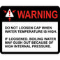 Warning Label: "Do not loosen cap when water temp. is high", 5 Pk