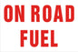 Maintenance Decal: "Off Road Fuel", "On Road Fuel", 5 Pk