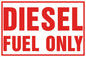 Maintenance Decal: "Diesel Fuel Only", 5 Pk