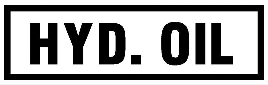 Maintenance Decal: "Hyd. Oil", 5 Pk