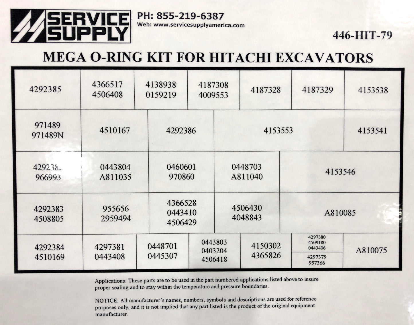 Mega O-Ring Kit for Hitachi