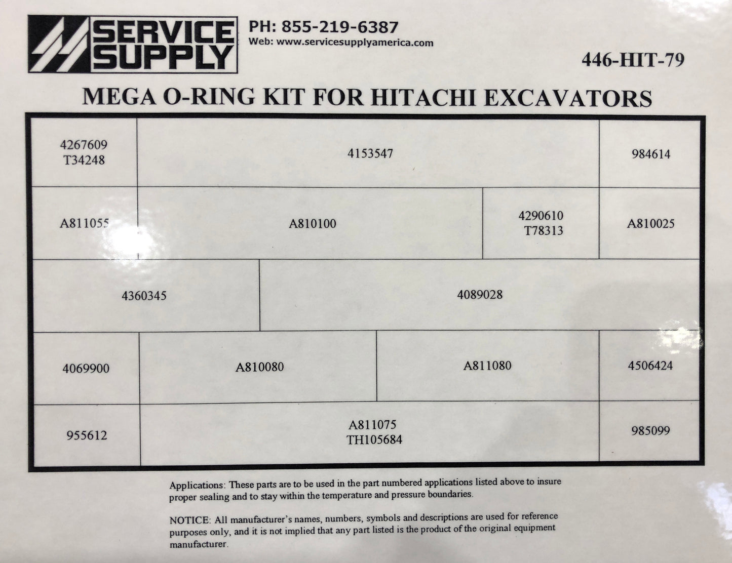 Mega O-Ring Kit for Hitachi