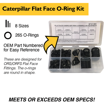 Flat Face O-Ring Kit for Caterpillar