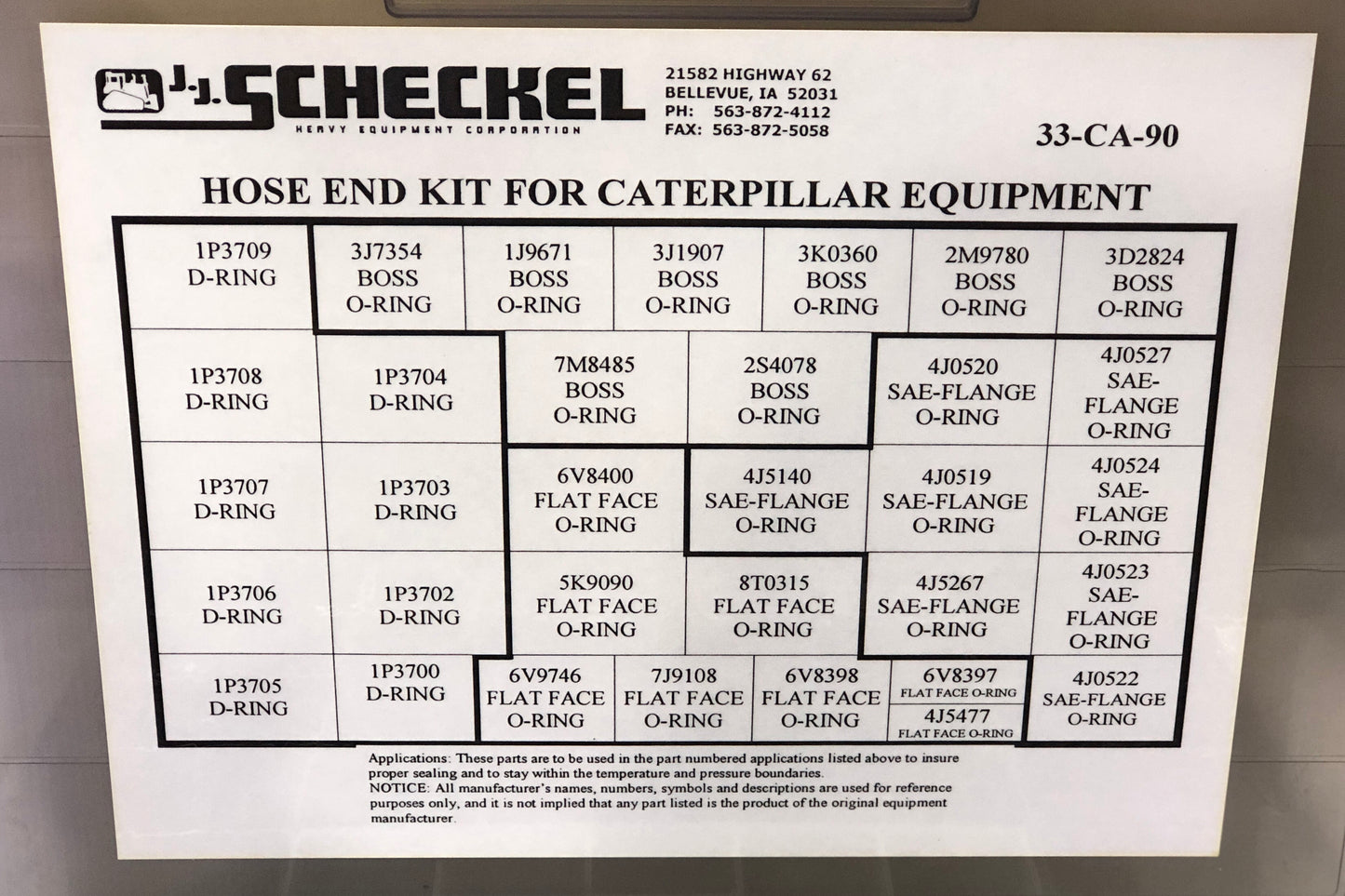 Hose End O-Ring Kit for Caterpillar Equipment