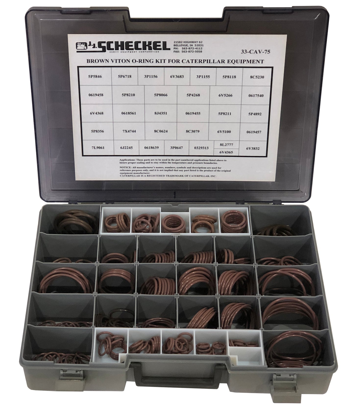 Brown Viton O-Ring Kit for Caterpillar Equipment