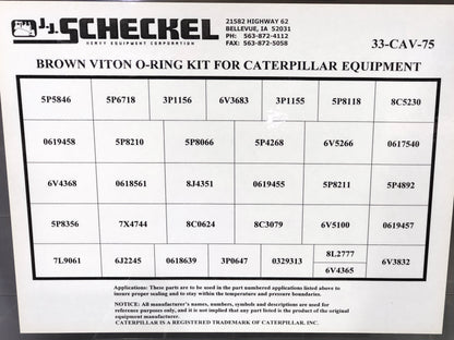 Brown Viton O-Ring Kit for Caterpillar Equipment