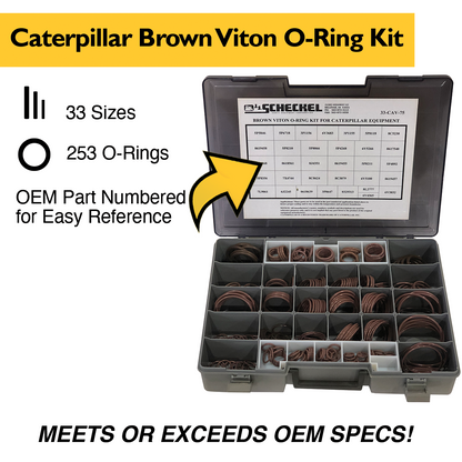Brown Viton O-Ring Kit for Caterpillar Equipment