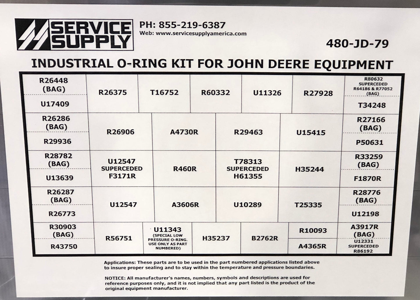 Master Hose End O-Ring Kit for John Deere Equipment