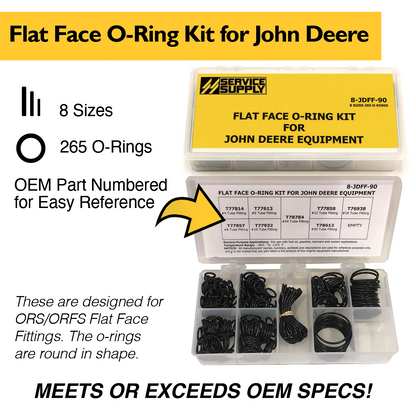 Flat Face O-Ring Kit for John Deere Equipment