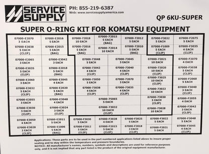Super O-Ring Kit for Komatsu Equipment