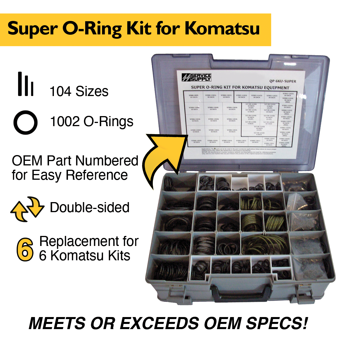 Super O-Ring Kit for Komatsu Equipment