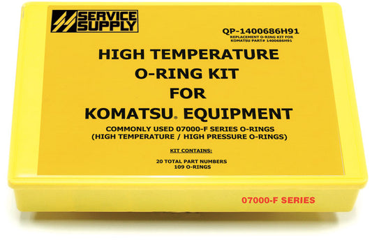 High Temp. O-Ring Kit for Komatsu Equipment, 07000-F Series