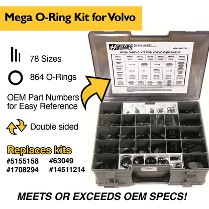 Mega O-Ring Kit for Volvo Equipment