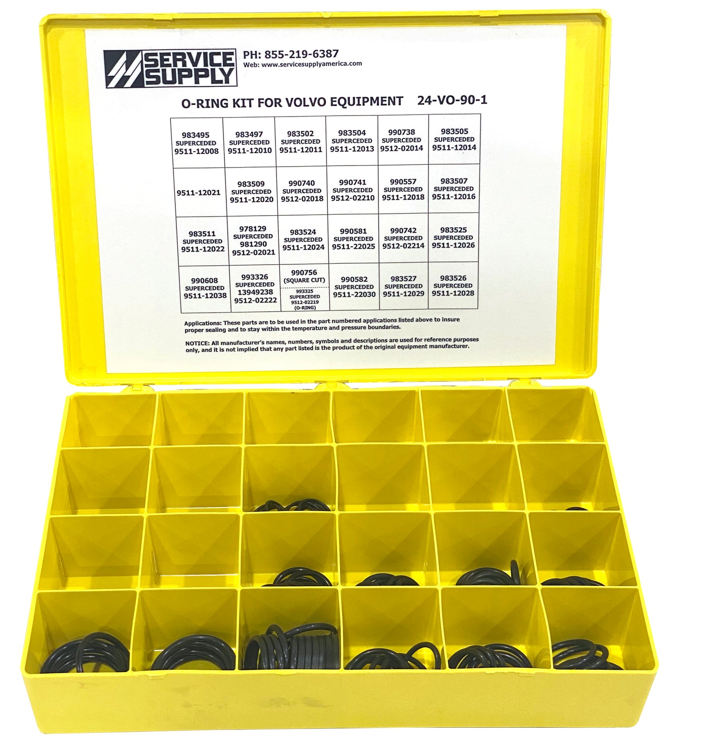 O-Ring Kit for Volvo Equipment , Excavators