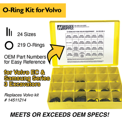 O-Ring Kit for Volvo Equipment , Excavators