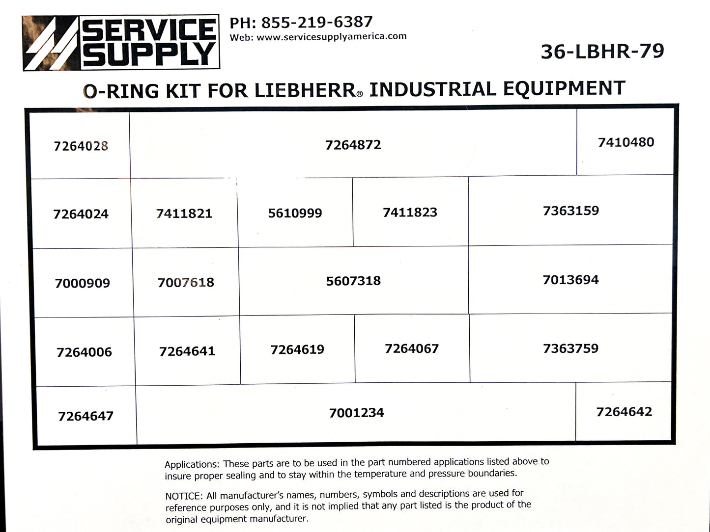O-Ring Kit for Liebherr Industrial Equipment