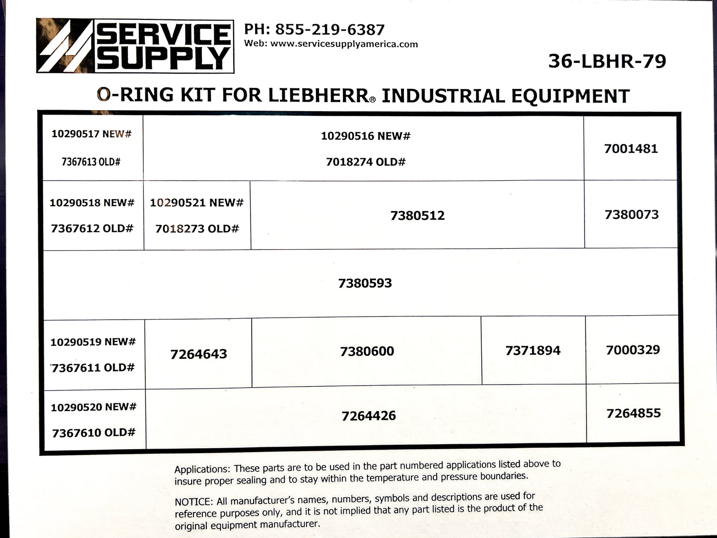 O-Ring Kit for Liebherr Industrial Equipment