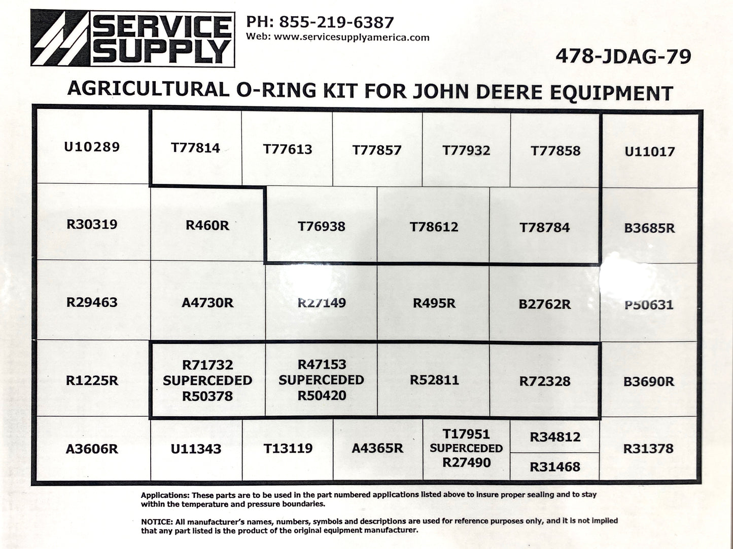 Industrial O-Ring Kit for John Deere Agriculture Equipment