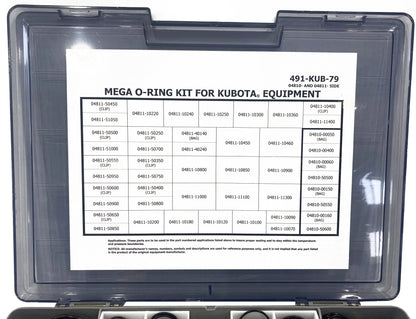Mega O-Ring Kit for Kubota Equipment
