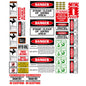 Excavator Warning Label & Decal Set