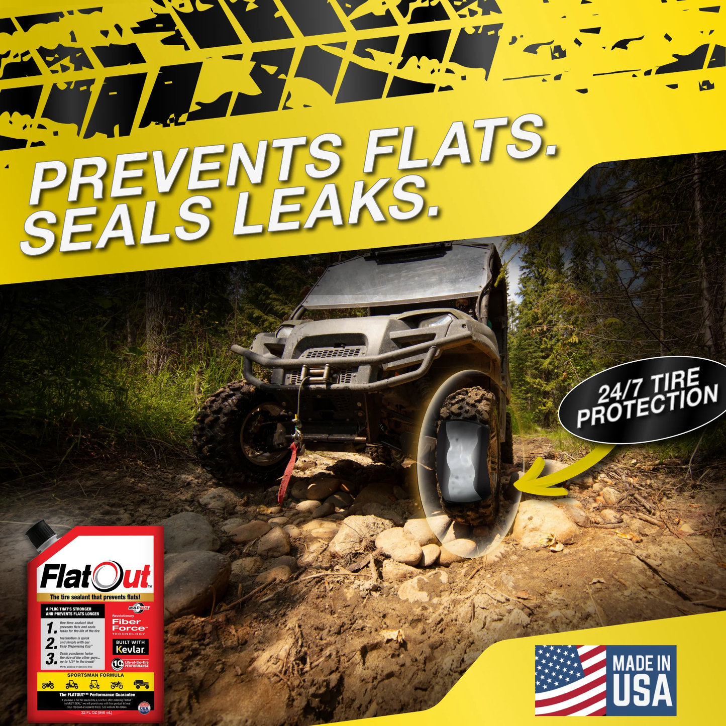 Multi Seal® FlatOut Tire Sealant with Kevlar®, Sportsman