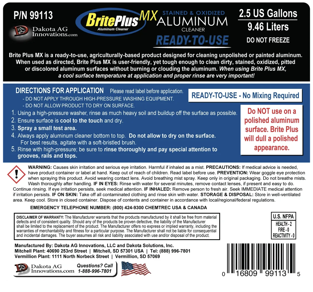 BritePlus MX and AlumiWash
