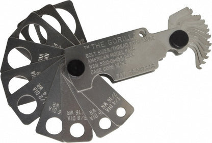The Gorilla Bolt Sizer & Thread Pitch Gauge